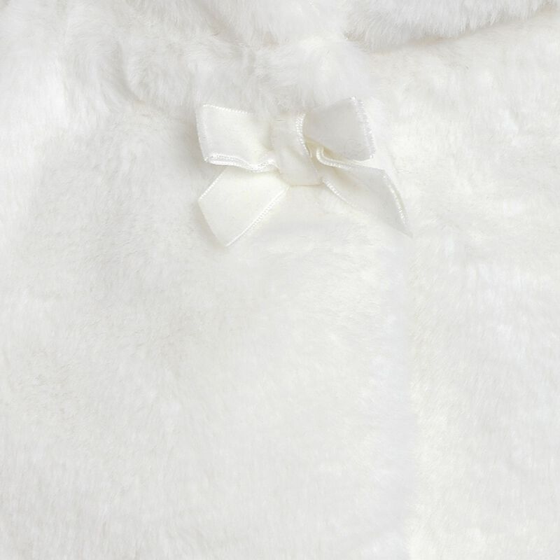Girls Faux Fur Long Sleeve Jacket image number null